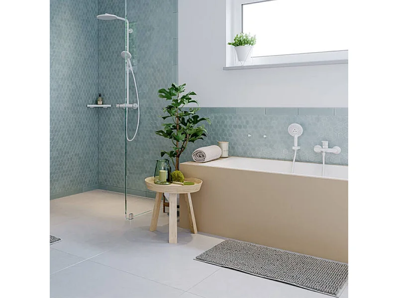 Mitigeur bain douche mécanique HANSGROHE Talis E blanc mat