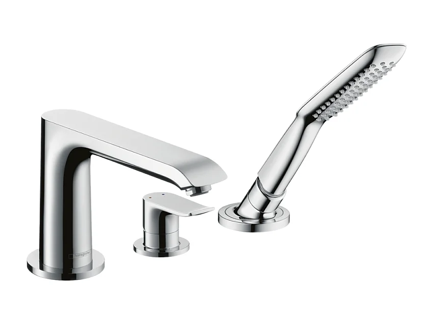 HANSGROHE Mitigeur 3 trous Metris baignoire Chromé avec Corps encastré