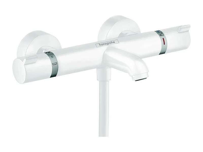 Mitigeur bain douche thermostatique HANSGROHE Ecostat Comfort blanc mat