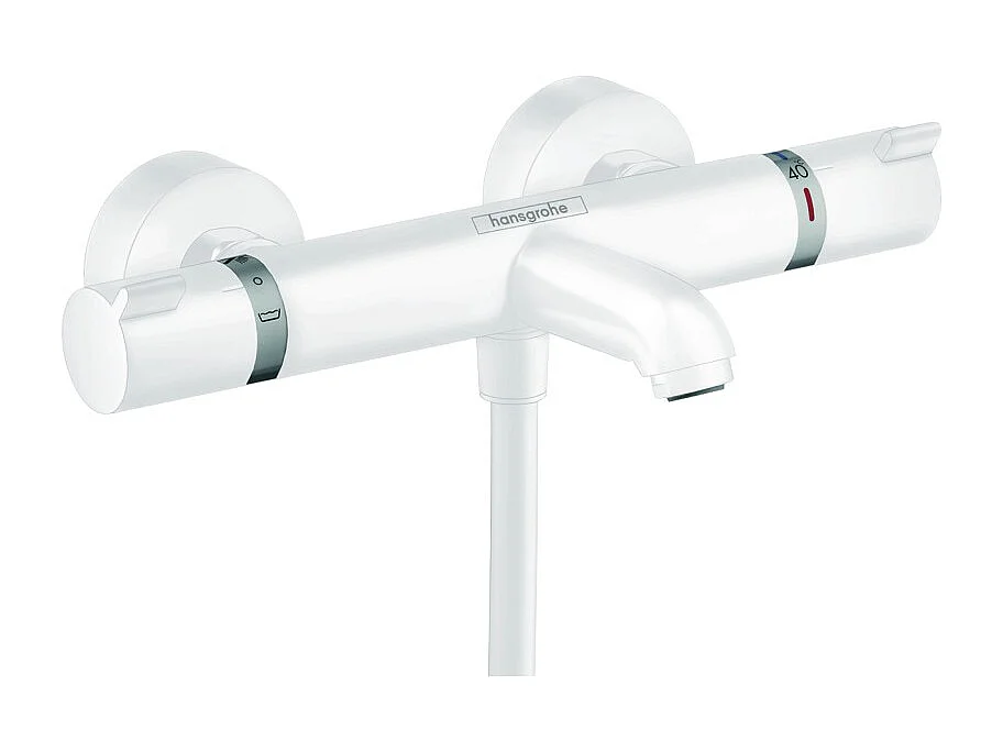 Mitigeur bain douche thermostatique HANSGROHE Ecostat Comfort blanc mat