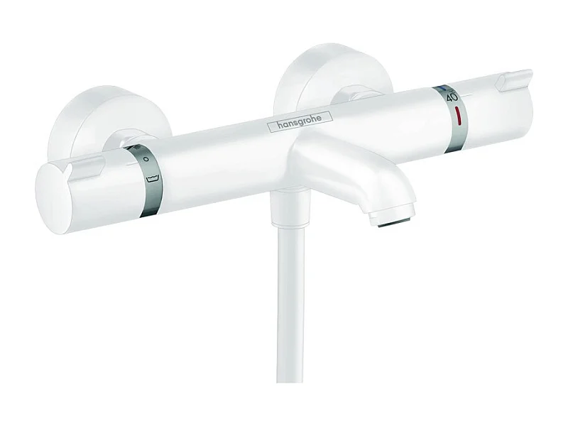 Mitigeur bain douche thermostatique HANSGROHE Ecostat Comfort blanc mat