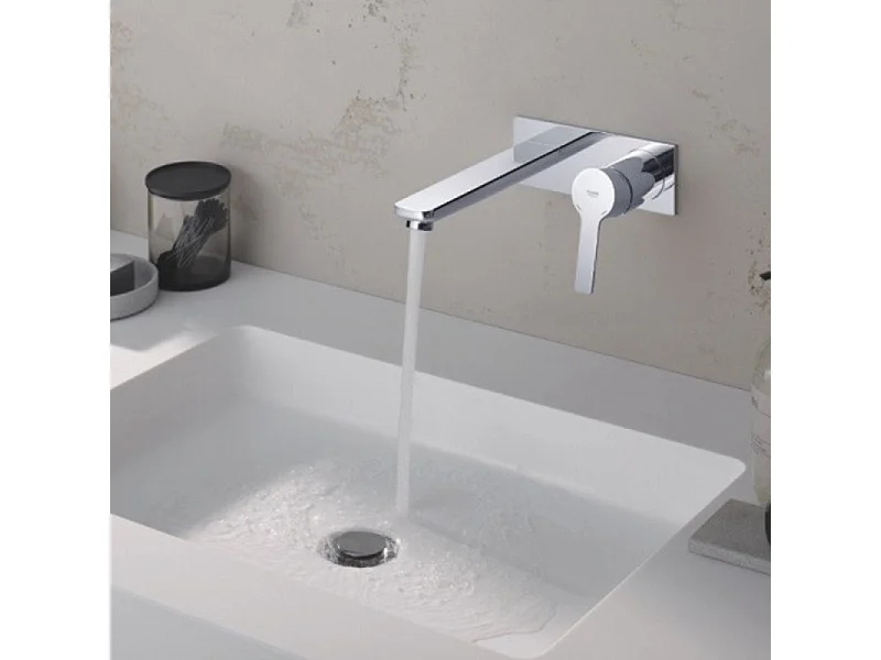 GROHE Façade Mitigeur LINEARE 2 trous lavabo taille L saillie 207 Chromé