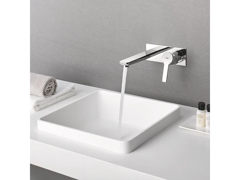 GROHE Façade LINEARE Mezclador de lavabo con 2 orificios tamaño L de superficie 207 Cromo