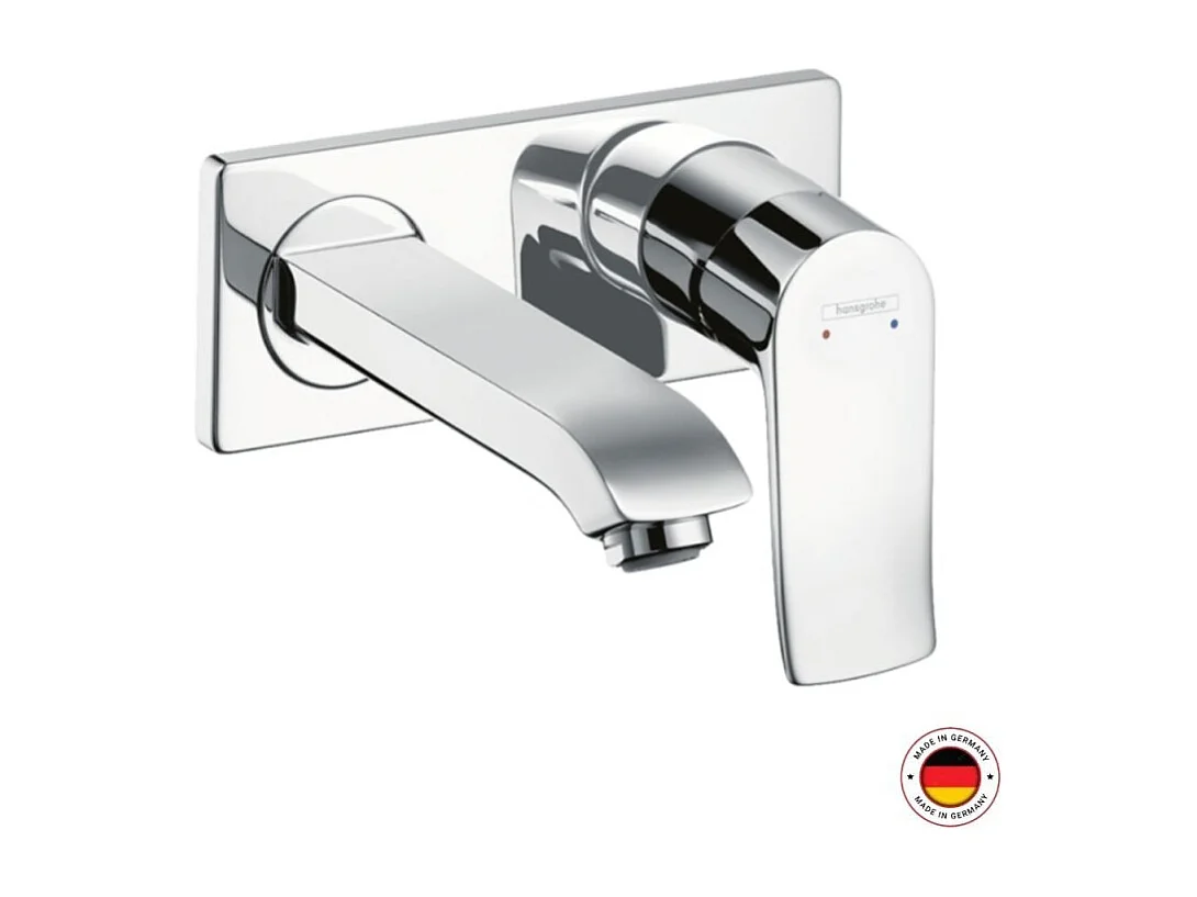 Mitigeur lavabo mural HANSGROHE Metris Economie d'eau 16,5 cm