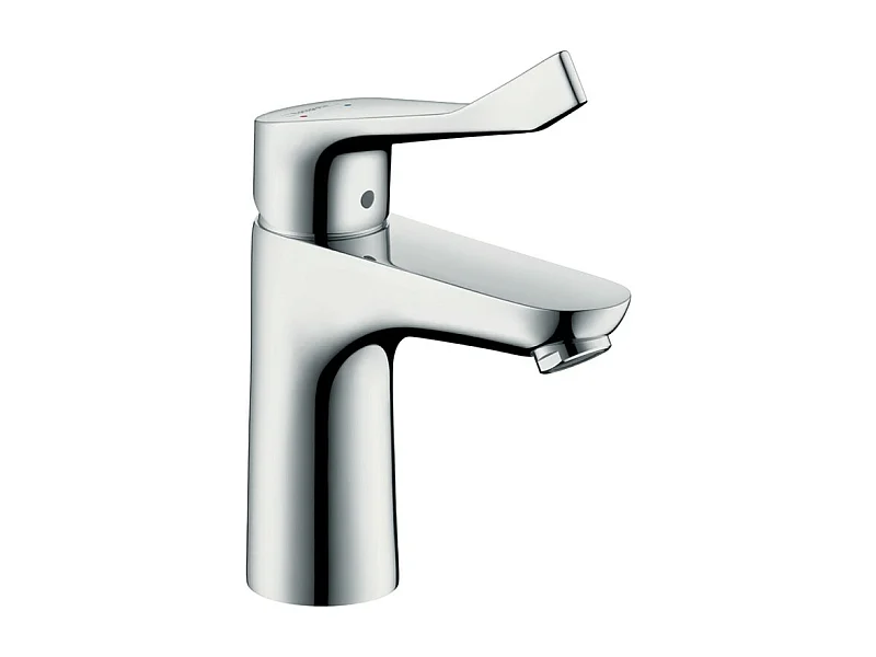 HANSGROHE Mitigeur lavabo 100 Care sans tirette ni vidage avec poignée extra longue chromé