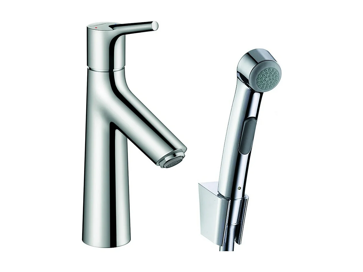 Robinet bidet avec douchette HANSGROHE Talis S + bonde Push-Open Chromé