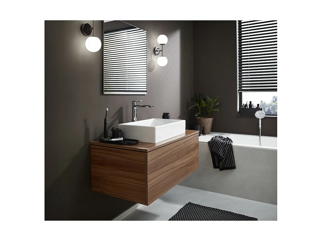 HANSGROHE Metris 260 Mezclador de lavabo elevado para lavabo independiente, con extraíble y desagüe cromado