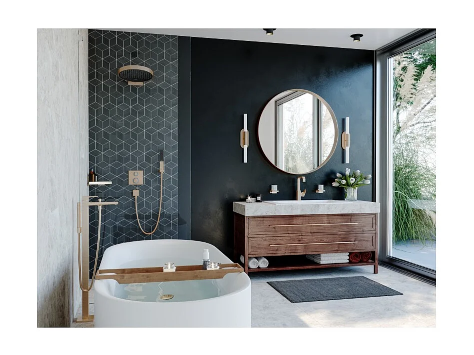 HANSGROHE Mitigeur lavabo Metropol 230 poignée manette, bonde Push-Open bronze brossé