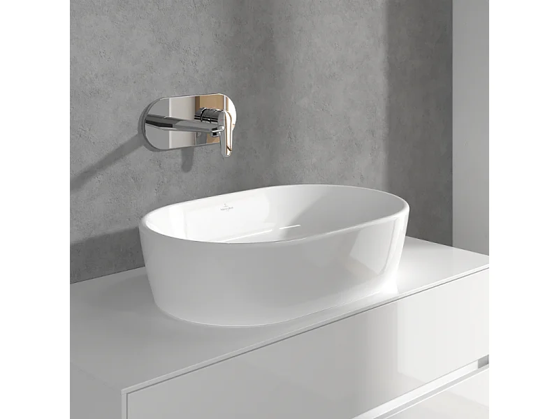 Mitigeur lavabo mural VILLEROY ET BOCH O.novo Start avec vidage Push Open chrome