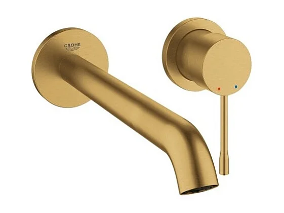 GROHE Mitigeur mural lavabo Essence Taille L Cool Sunrise Brossé + corps encastré