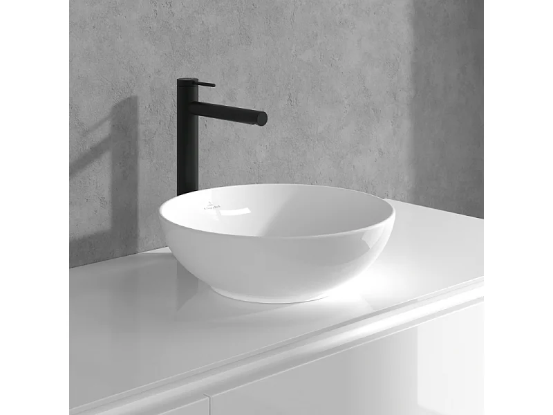 VILLEROY ET BOCH Loop & Friends Mezclador elevado de lavabo sin tirador Negro mate