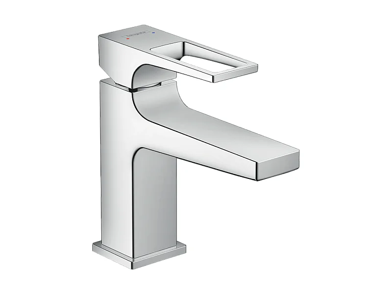 HANSGROHE Mitigeur lavabo Metropol 100 poignée étrier bec court, bonde Push-Open chromé