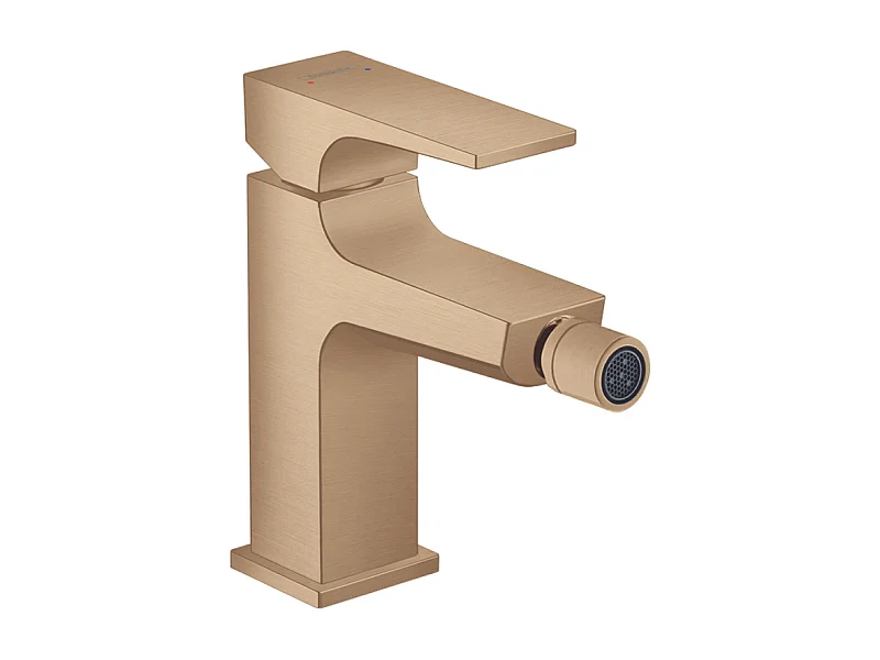 HANSGROHE Mitigeur bidet poignée manette, bonde Push-Open bronze brossé