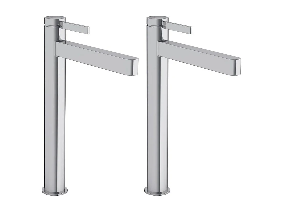 Lot de 2 mitigeurs lavabo HANSGROHE Finoris 260 + bonde Push-Open Chromé
