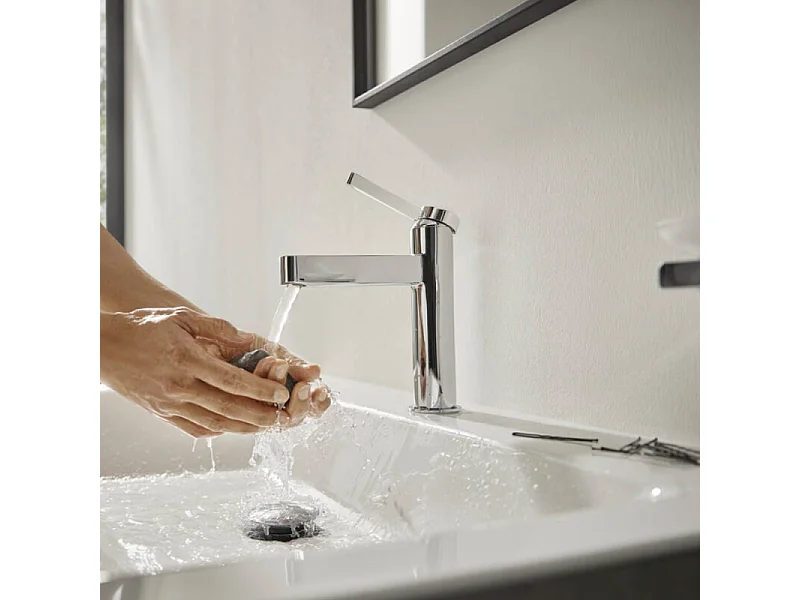HANSGROHE Mitigeur de lavabo 100, bonde Push-Open chromé Finoris
