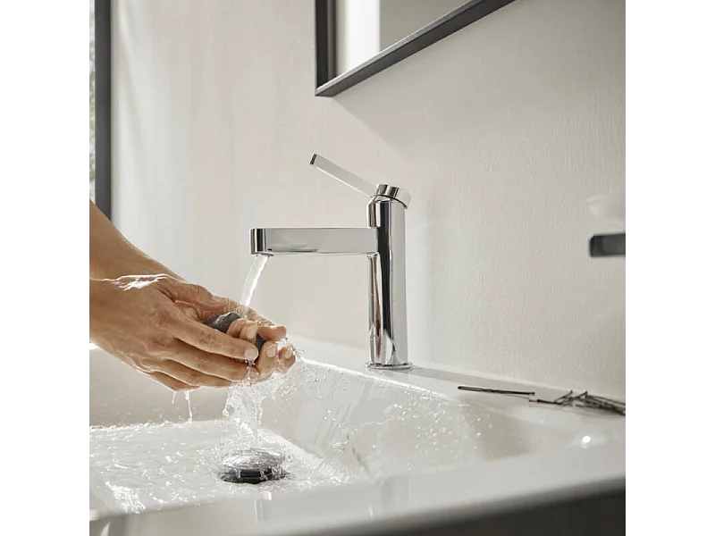 HANSGROHE Mitigeur de lavabo 100, bonde Push-Open chromé Finoris