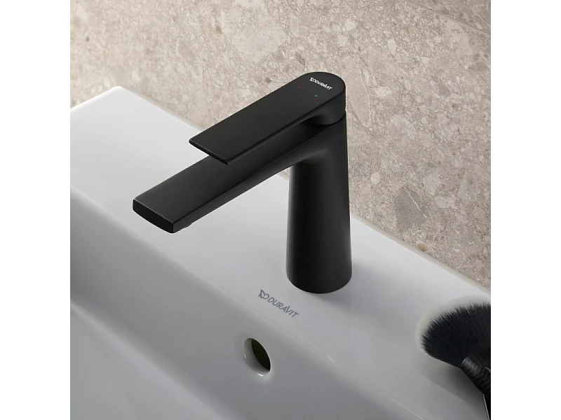 Mitigeur lavabo taille M DURAVIT Tulum Freshstart noir mat sans tirette ni vidage