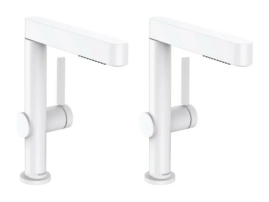 Lot de 2 mitigeurs lavabo avec douchette HANSGROHE Finoris 2302 jets + bonde Push-Open Noir mat