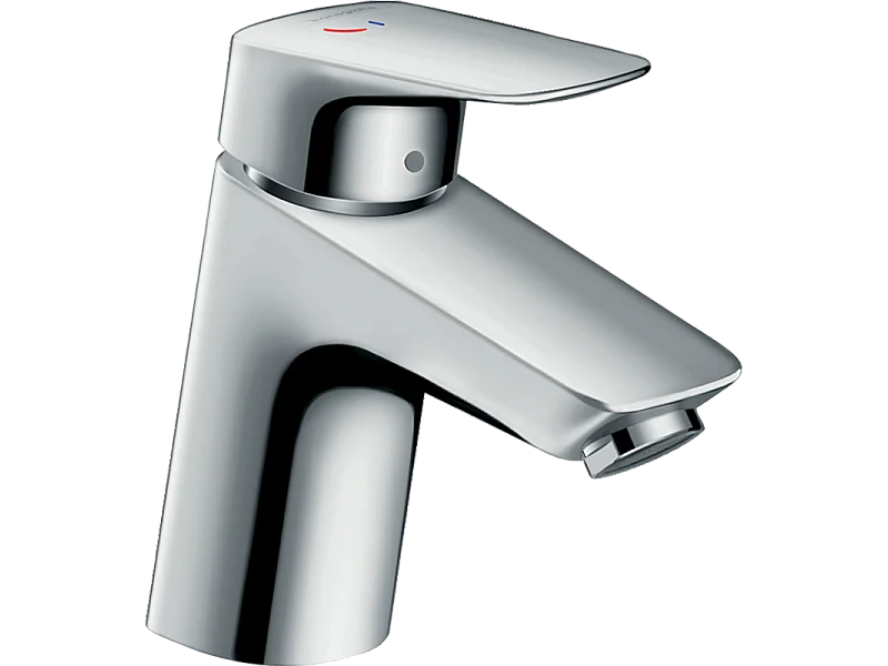 HANSGROHE Mezclador de lavabo Logis 70 CH3 CoolStart, con tirador extraíble y desagüe sintético cromado