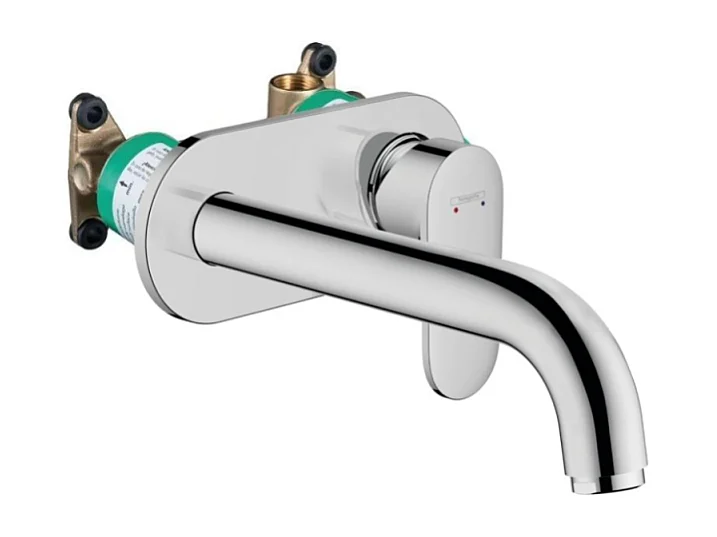 Mitigeur mural lavabo HANSGROHE, Vernis Blend, chromé  + Corps encastré