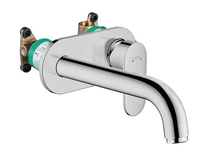 Mitigeur mural lavabo HANSGROHE, Vernis Blend, chromé  + Corps encastré