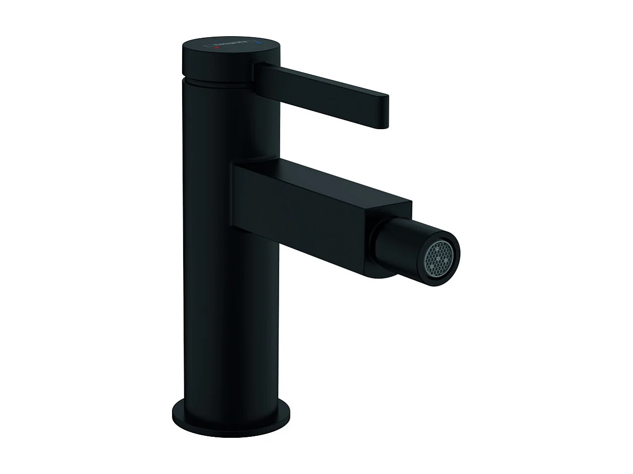 HANSGROHE Mitigeur de bidet, bonde Push-Open noir mat Finoris