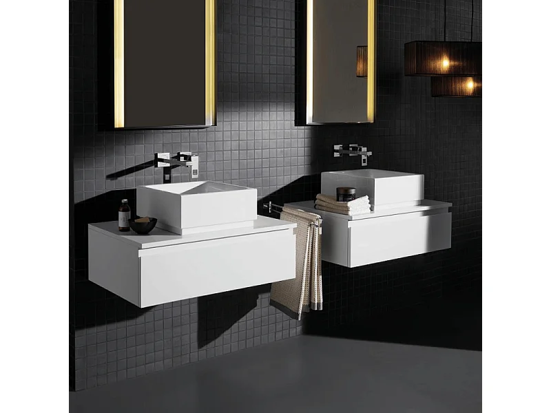Lot de 2 mitigeurs lavabo mural GROHE Eurocube M + corps encastré