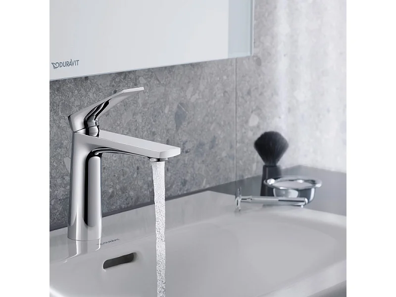 Mitigeur lavabo taille M DURAVIT Tulum Freshstart chromé sans tirette ni vidage