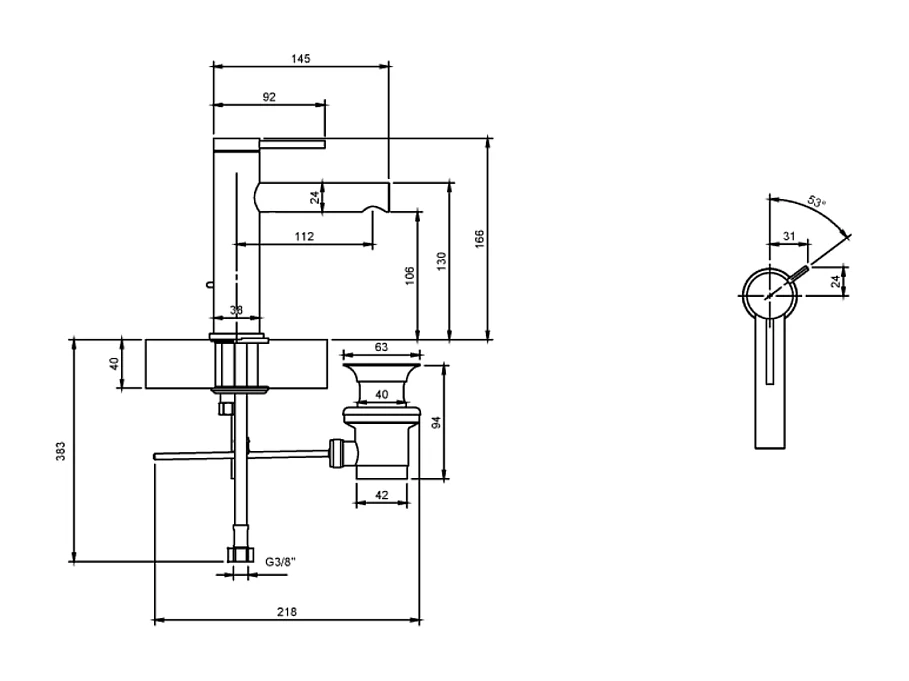 VILLEROY ET BOCH Loop & Friends Mezclador de lavabo sin tirador Níquel Cepillado Mate