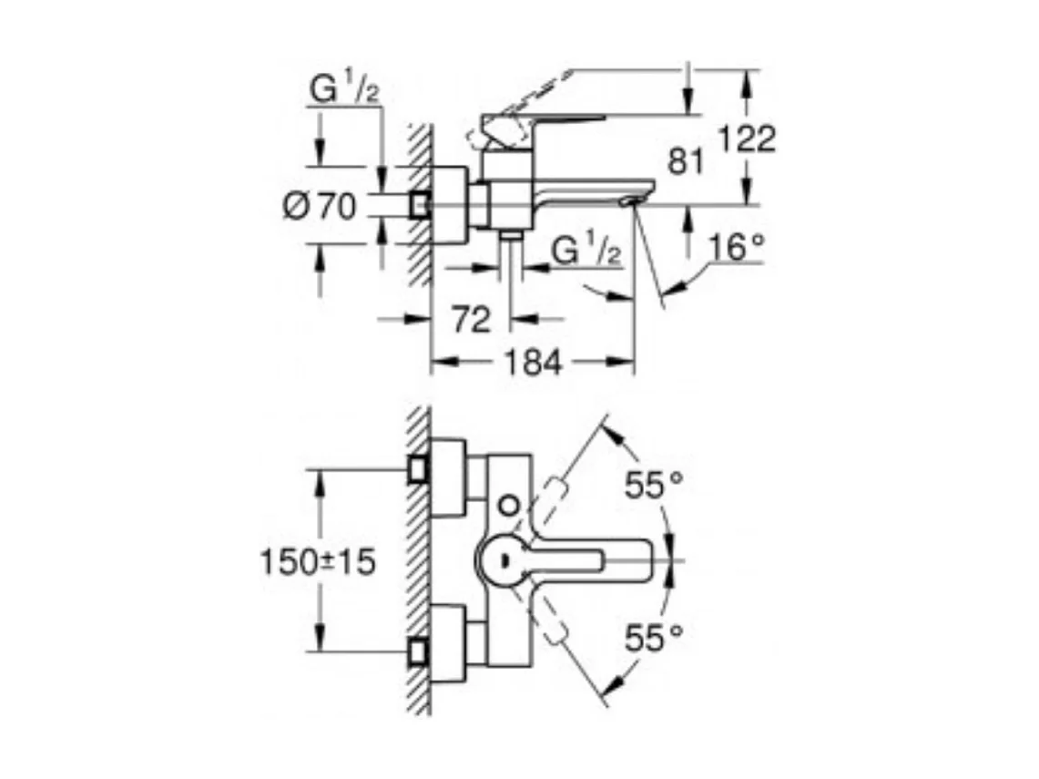 GROHE - Mezclador de baño/ducha Grohe Lineare