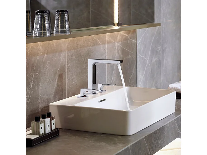 HANSGROHE Mélangeur lavabo Metropol 160 3 trous poignées manettes, bonde Push-Open chromé