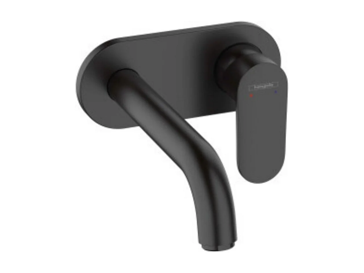 Mitigeur mural lavabo encastré HANSGROHE Vernis Blend, Ecosmart noir mat