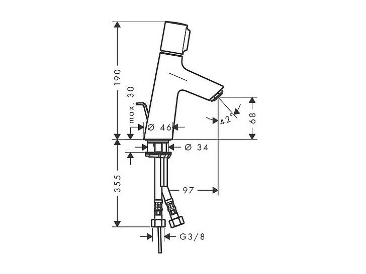 HANSGROHE Talis Select S 80 Mezclador de lavabo cromado con desagüe automático