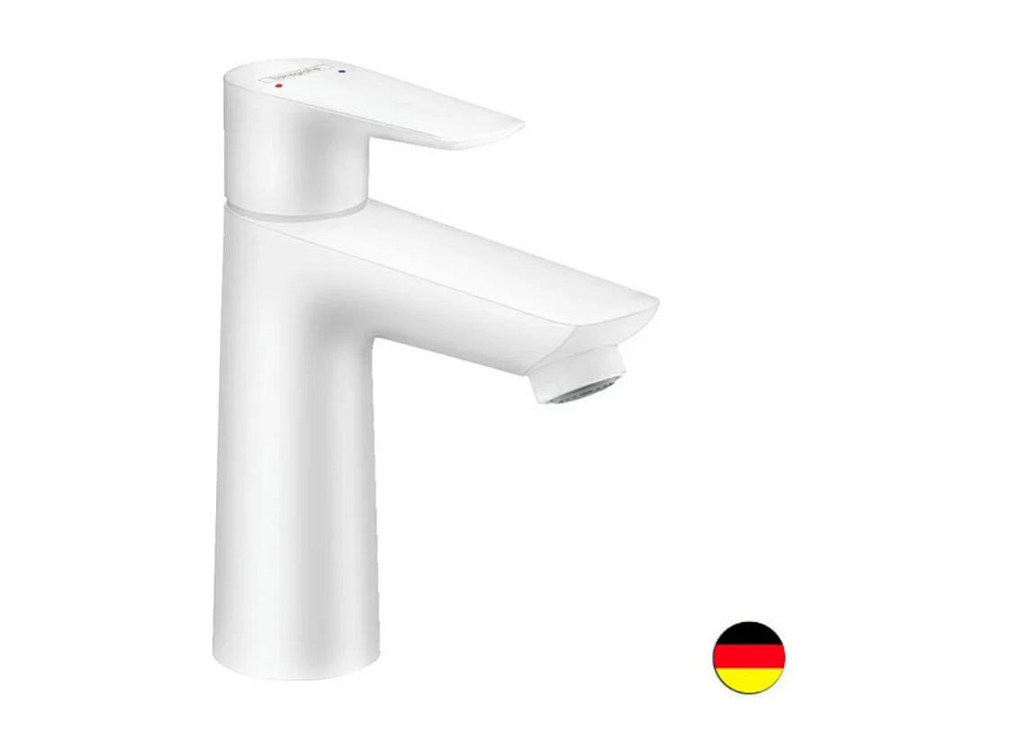 HANSGROHE Talis E 110 mezclador de lavabo con extraíble y desagüe blanco mate