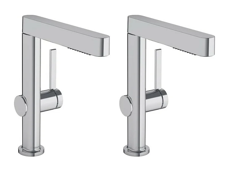 Lot de 2 mitigeurs lavabo avec douchette HANSGROHE Finoris 2302 jets + bonde Push-Open Chromé