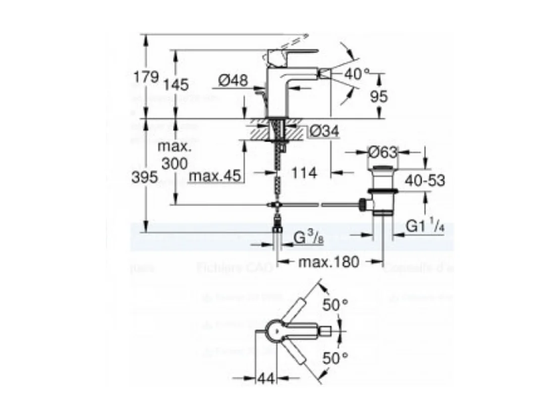 GROHE - Robinet bidet Lineare