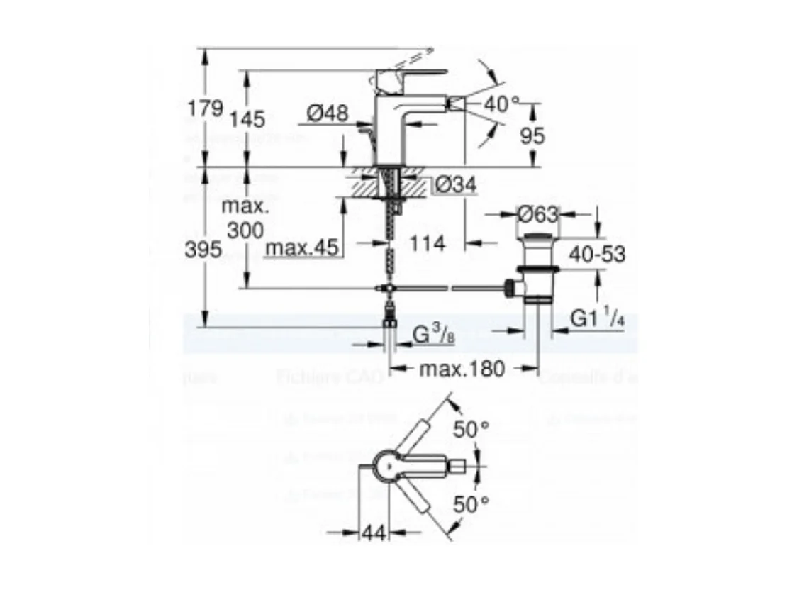 GROHE - Robinet bidet Lineare