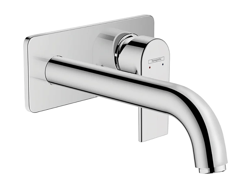 Mitigeur lavabo encastré mural Hansgrohe Vernis Shape, EcoSmart chromé