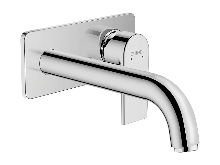 Mitigeur lavabo encastré mural Hansgrohe Vernis Shape, EcoSmart chromé