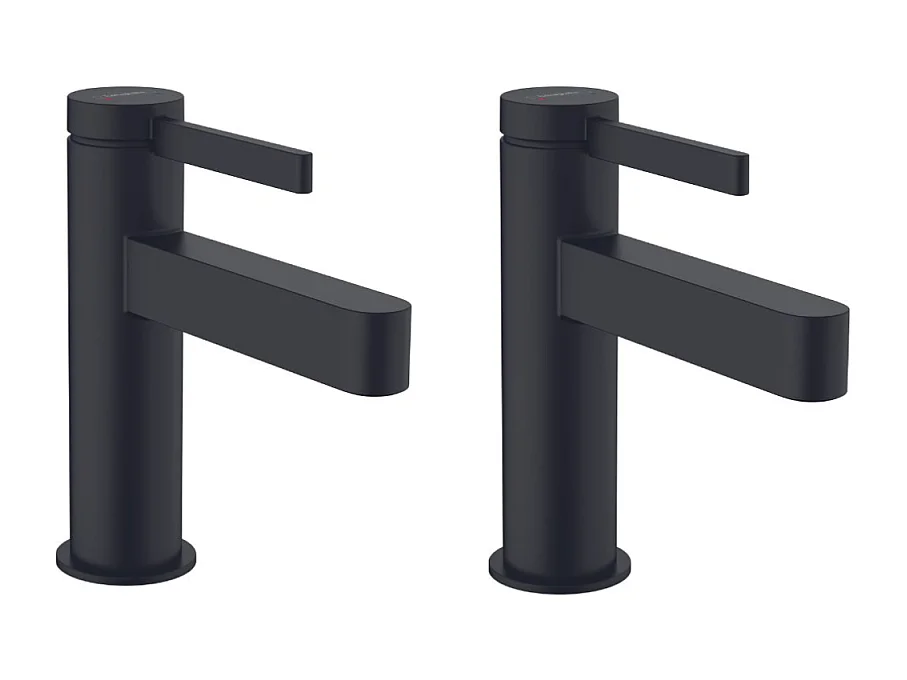 Lot de 2 mitigeurs lavabo HANSGROHE Finoris 110 avec bonde Push-Open noir mat