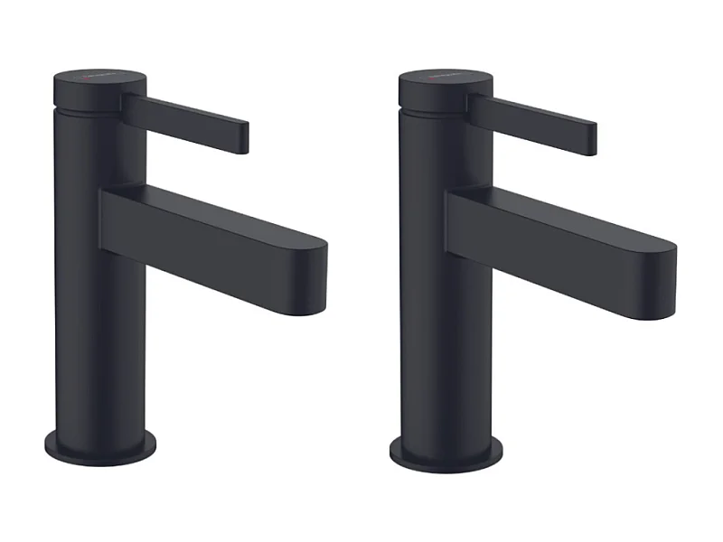 Lot de 2 mitigeurs lavabo HANSGROHE Finoris 110 avec bonde Push-Open noir mat