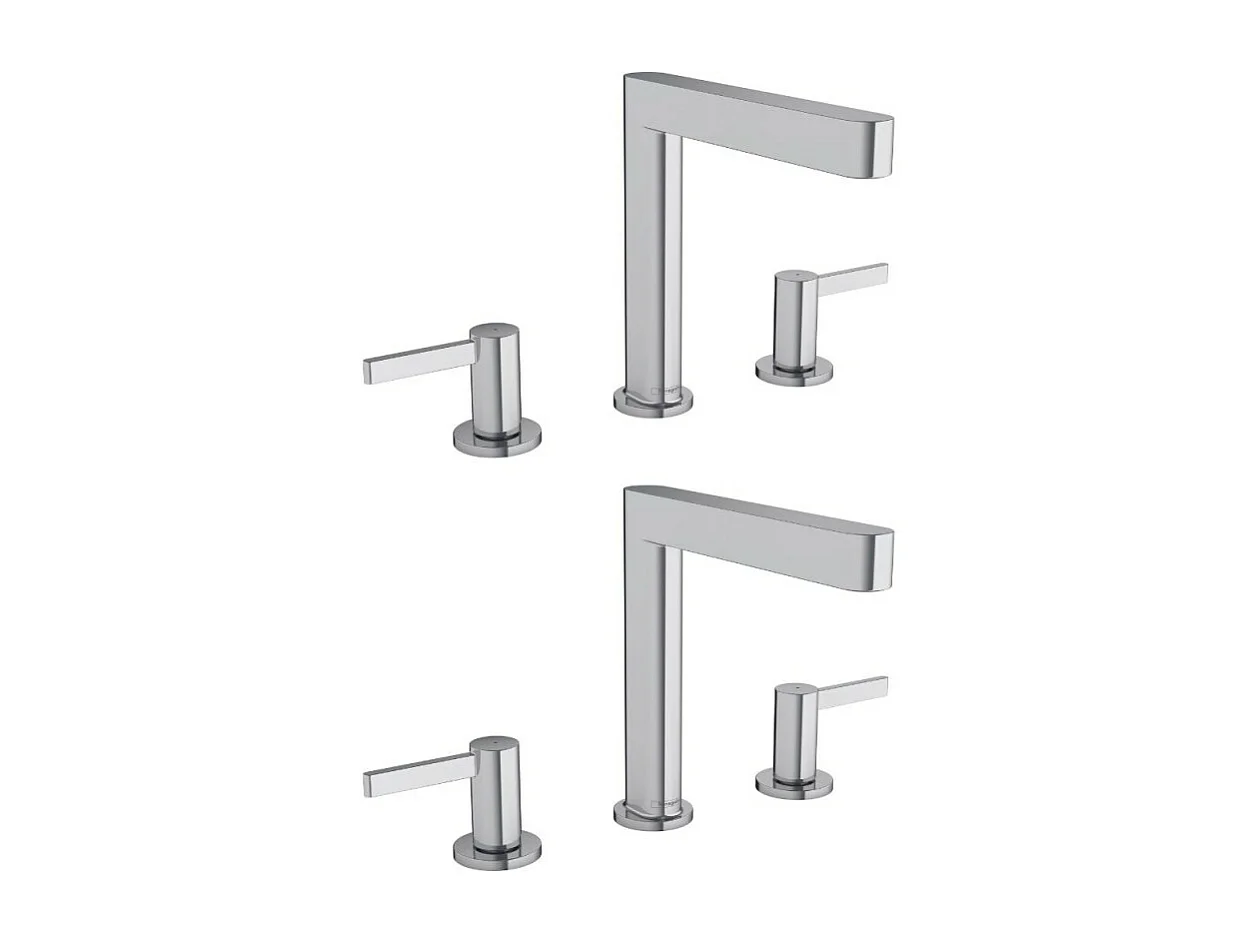 HANSGROHE Mélangeur de lavabo 3 trous 160, bonde Push-Open chromé Finoris