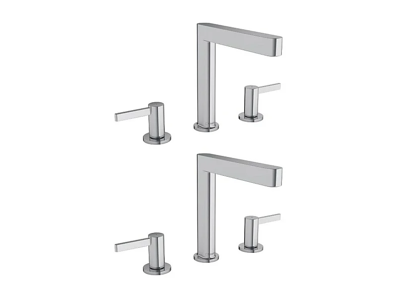 HANSGROHE Mélangeur de lavabo 3 trous 160, bonde Push-Open chromé Finoris