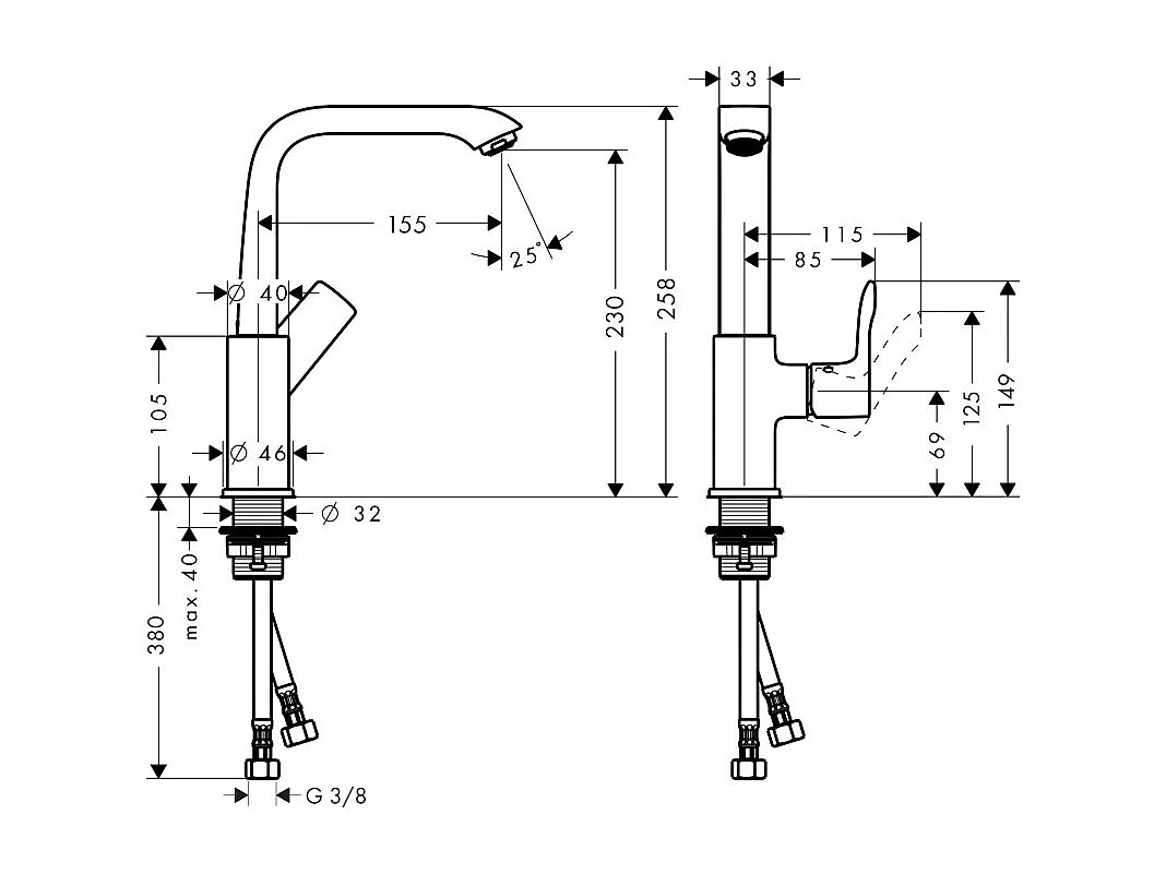 HANSGROHE Metris 230 mezclador de lavabo, desagüe Push-Open cromo