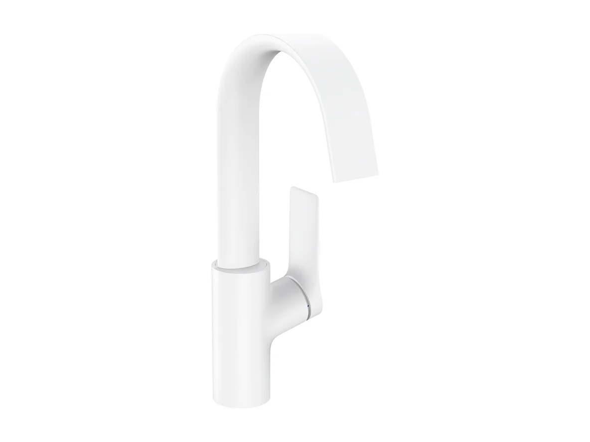 HANSGROHE Mitigeur de lavabo 210 avec bec pivotant à 120° sans tirette ni vidage blanc mat