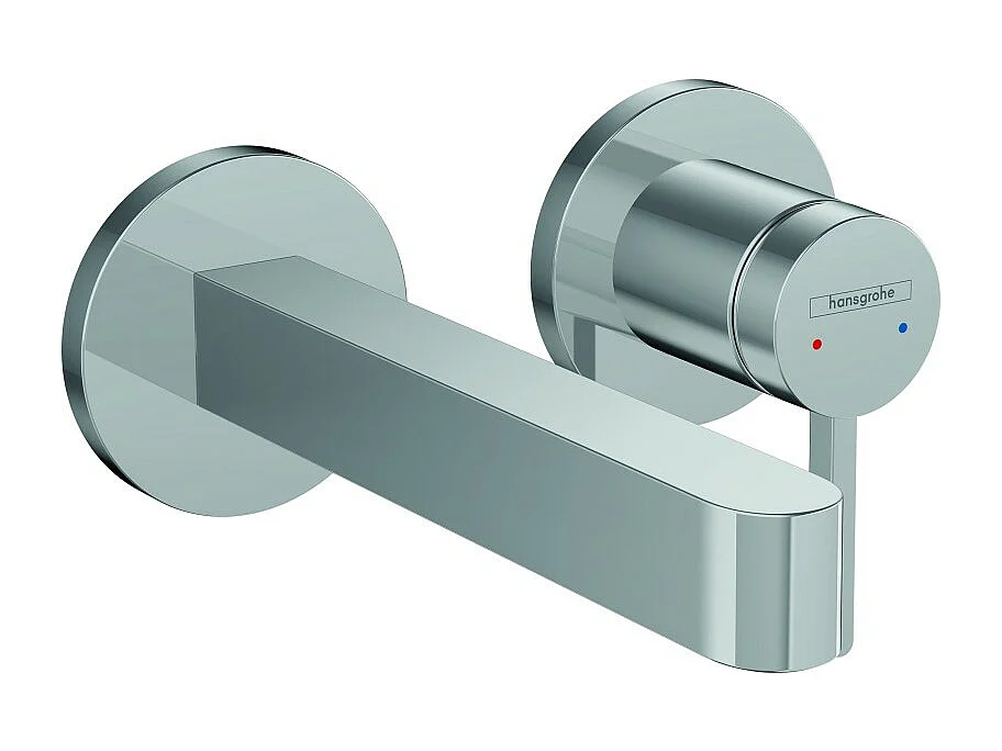 Mitigeur lavabo mural HANSGROHE Finoris 165 mm + bonde à écoulement libre Chromé