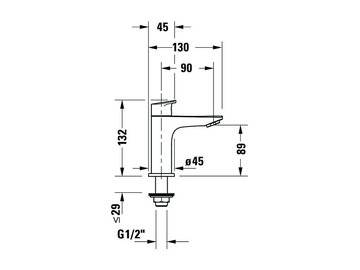 Mezclador de lavabo tamaño S DURAVIT Duravit No.1 FreshStart cromo