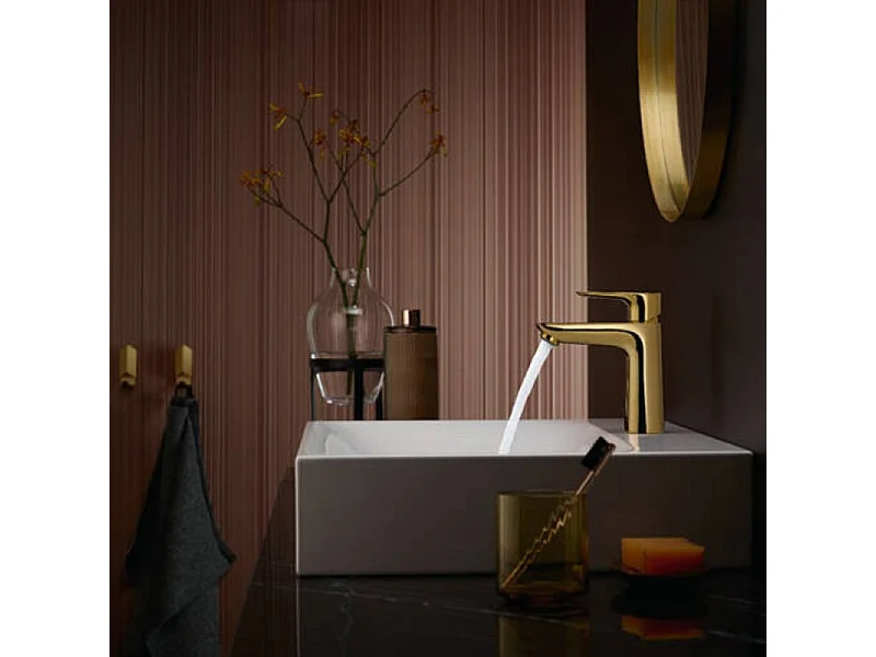 HANSGROHE Mitigeur de lavabo Talis E 110 avec tirette et vidage aspect doré poli