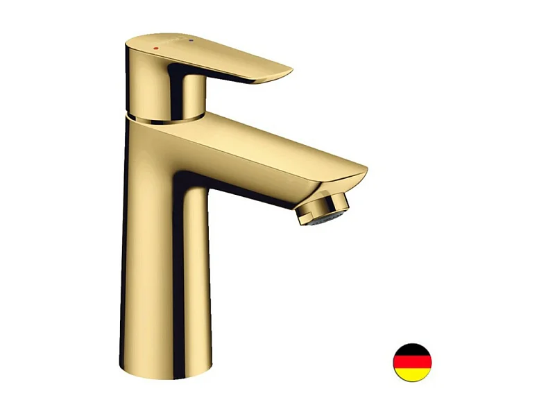 HANSGROHE Mezclador de lavabo Talis E 110 con desagüe automático y extraíble en aspecto dorado pulido