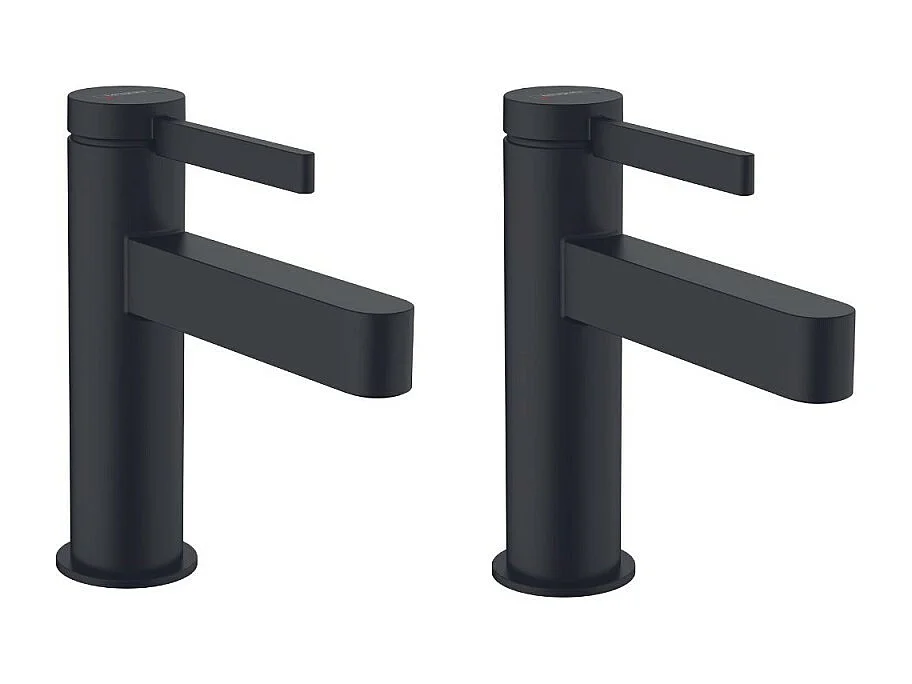 HANSGROHE Robinet de lave-mains 100 eau froide sans tirette ni vidage noir mat Finoris